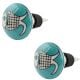 2 Pieces Sea Green Fish Ceramic Wine Bottle Stopper